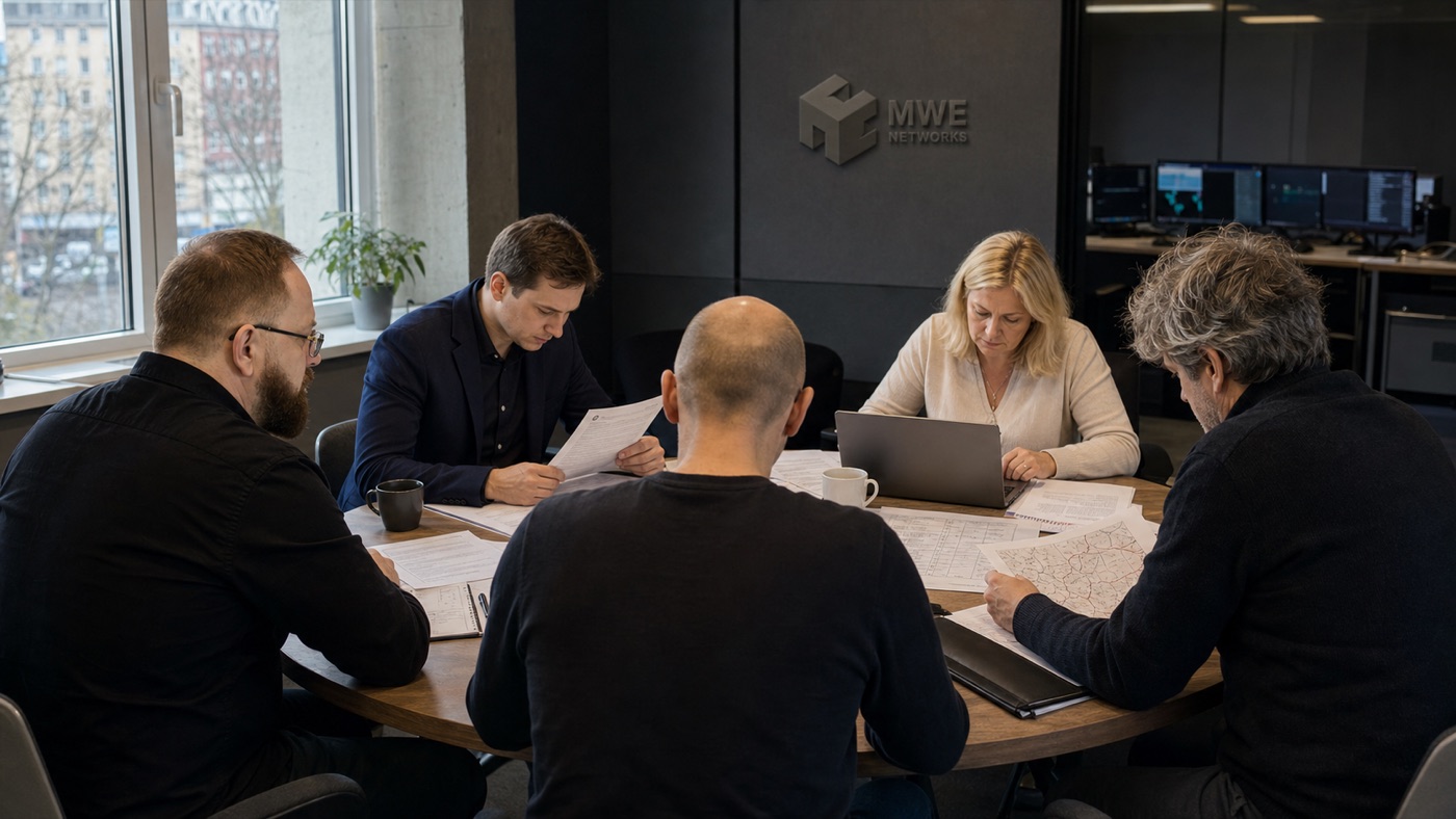 Zespół rozwijający Grupę MWE Networks — wizualizacja